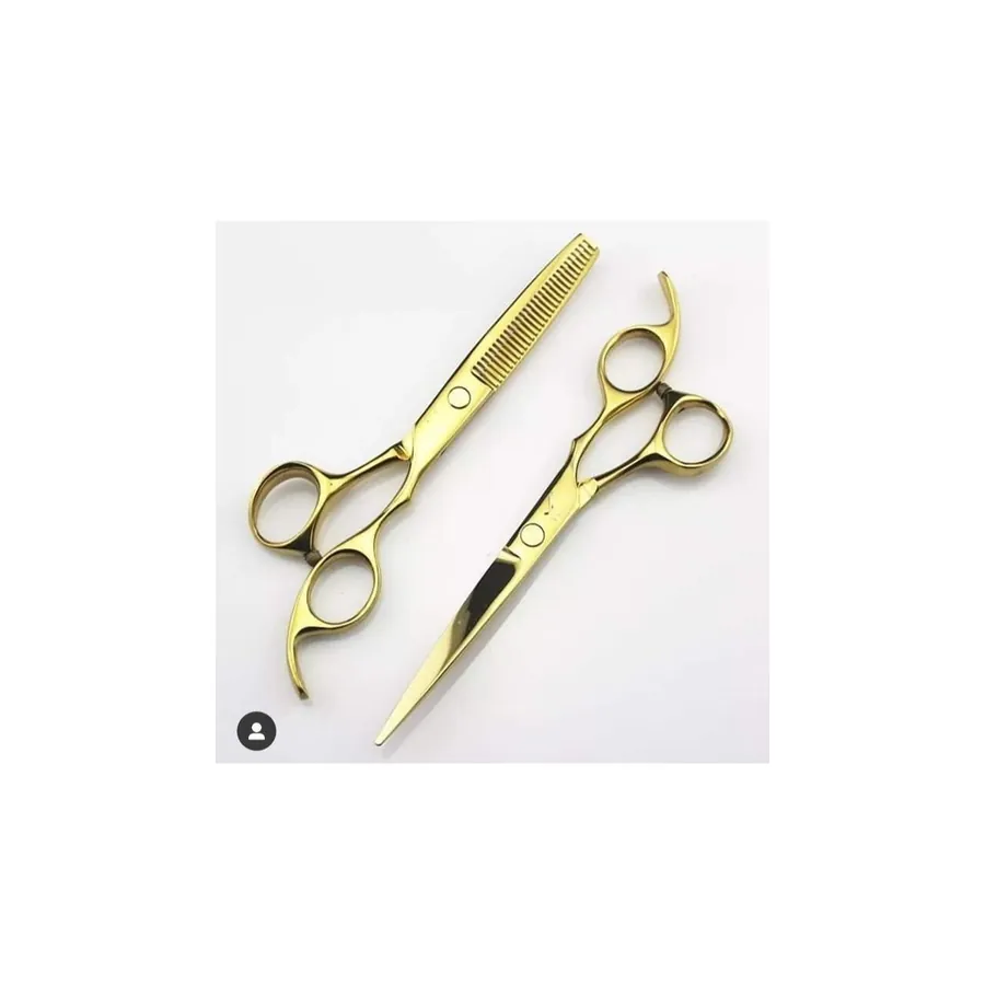 Gold Offset Barber Scissors